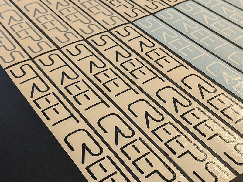 Graphic design and vinyl production artwork examples